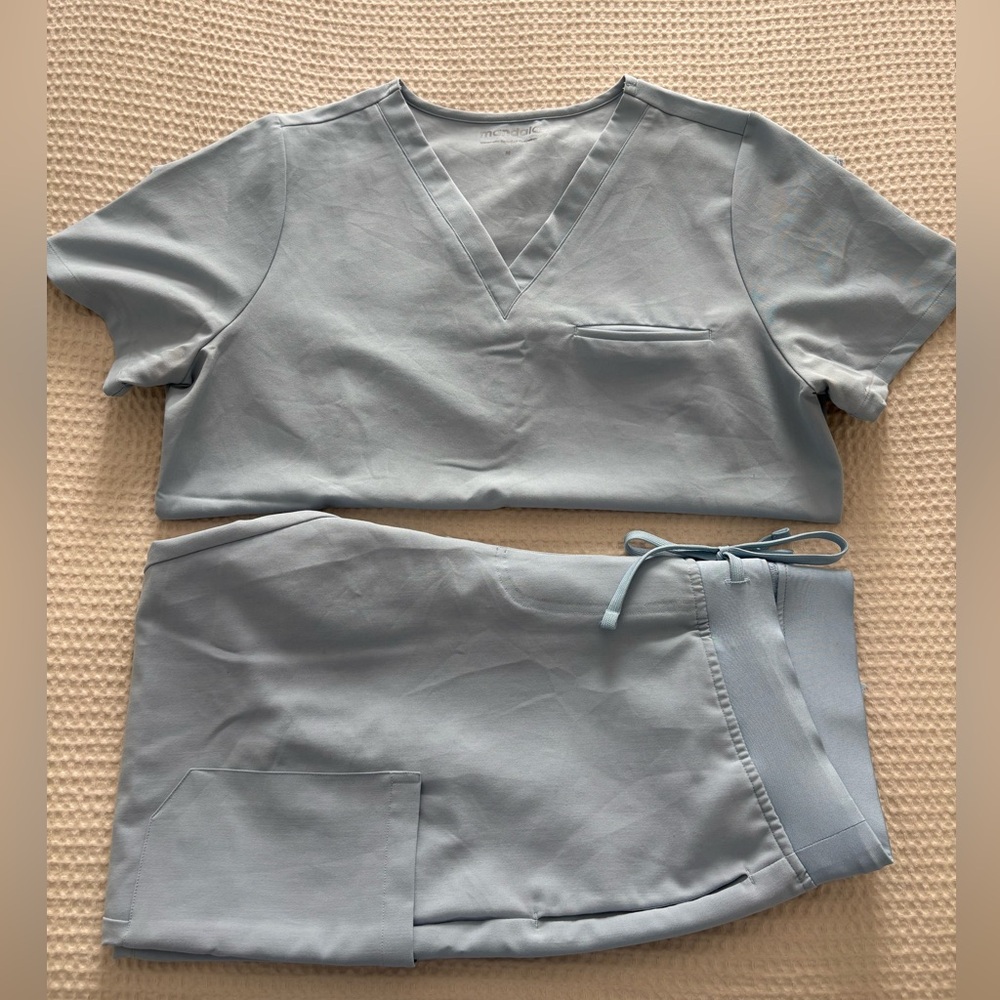 Mandala Light Blue Scrub Set Medium